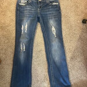 Rue21 Women's Blue Straight Leg Jeans